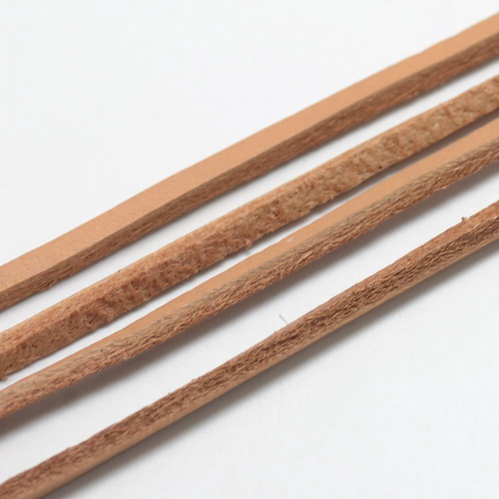 1Bundle Flat Leather Cords DIY Rope for Bracelet Necklace Jewelry Making Sandy Brown 3x2mm about 100yards/bundle(300 feet/bundle)