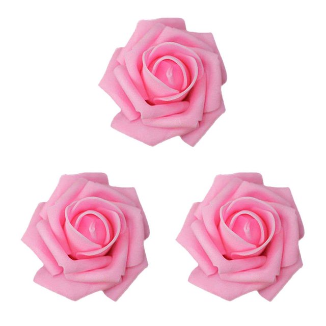 Paquete de 50 flores artificiales rosas Billuyoard simulación decoraciones espuma de PE