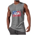 thumbnail image 3 of BRGZLK Mens Tank Tops Beach Summer Sleeveless Shirts Fashion Independence Day Printed Vacation Tanks Muscle Gym Tank Top, 3 of 6