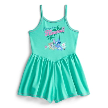Stitch Girls Sleeveless Graphic Romper, Sizes 4-12