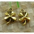 thumbnail image 2 of HOOUN 402 Pcs Antique gold plated four leaf clover Charms Pendant 15x10MM S4898, 2 of 4