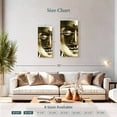 thumbnail image 3 of Elephant Stock Shiny Buddha Wall Art - Vertical Multi Panel Canvas - Living Room Wall Decor - Religion And Spirituality Multi Panel - White And Gold Decor - 15" x 32", 3 of 4