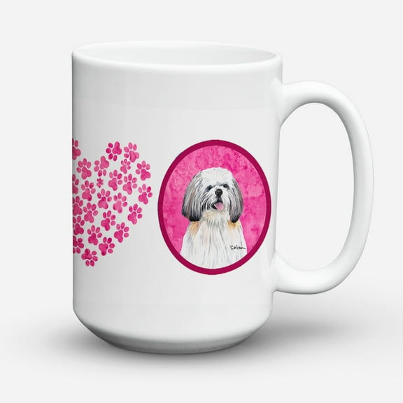 Carolines Treasures SC9128PK-CM15 Pink Shih Tzu Coffee Mug 15 oz 15 ounce multicolor