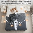 thumbnail image 5 of Qoosea Heated Blanket Throw Electric Blanket Twin Throw 50 * 60 inch with 9 Heating Levels 9 Timer Settings Auto Shut Off Soft Flannel Heating Blanket Wrap Warm for Home Office Room Gray, 5 of 9
