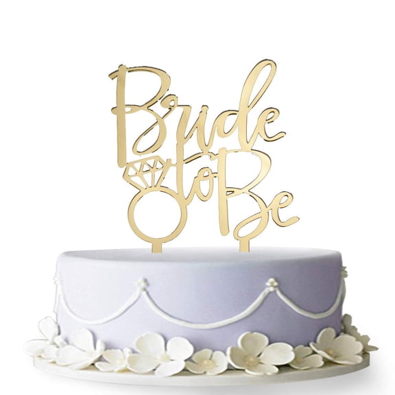 Mirror Acrylic Bride to Be Cake Topper - Elegant Bridal Shower Cake Decorations for Engagement, Bachelorette & Hen Party