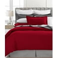 thumbnail image 1 of Ultra Soft 1800 Series 3 PC Striped Duvet Set (Full/Queen, Burgundy), 1 of 3