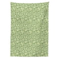 thumbnail image 3 of Ambesonne Green Tablecloth Rectangular Table Cover, Curly Ornate Leaf Damask, 60"x84", Pale Green Fern Green, 3 of 4