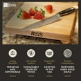 thumbnail image 3 of John Boos B Series Square Wood Cutting Board with Feet, 12" x 12", Maple, 3 of 11