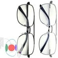 thumbnail image 3 of grinderPUNCH Multifocal Metal Frame Clear Lens Aviator Reading Glasses +3.00, Silver, 3 of 3