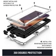 thumbnail image 2 of Dteck Full Protective Shockproof Case For Samsung Galaxy Note 20 Ultra (6.9 inches),Hybrid Rubber Metal Kickstand Tempered Glass Screen Protector Note 20 Ultra 5G Hard Cover,Silver, 2 of 7