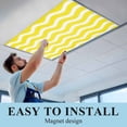 thumbnail image 6 of Yellow Moire Fluorescent Light Covers, Water Ripple Stripe Farmhouse Magnetic Light Covers for Ceiling Lights, Fluorescent Ceiling Shade Filters for Classroom Bedroom Office 4x2Ft x 2PCS, 6 of 8