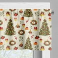 thumbnail image 3 of Ambesonne Christmas Window Valance, Poinsettia Flowers, 54" X 18", Olive Green Yellow, 3 of 5