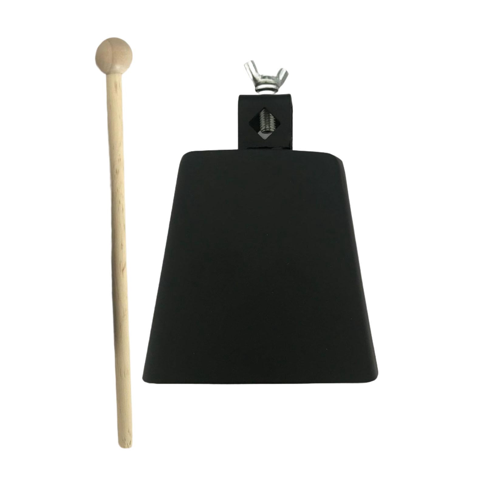 Cencerro de hierro con palo de madera, instrumento de percusión manual ...