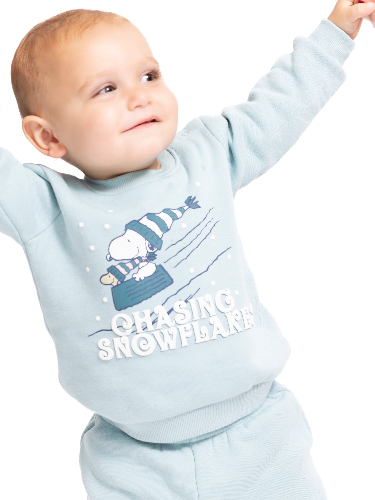 Snoopy Baby Boys or Girls Crewneck Sweatshirt and Joggers Set, 2-Piece, Sizes 0/3M-24M