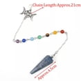 thumbnail image 3 of HOOUN 7 Chakra Beads Natural Stone Crystal Pendulum Hexagonal Reiki Healing Pendant-Aventurine, 3 of 9