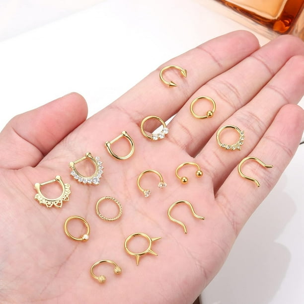 Black horseshoe septum ring hot sale
