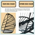 thumbnail image 2 of Foldable Wicker Hanging Egg Chair with stand, Swing chair with stand,Hanging chair with Cushion and Pillow,Lounging Chair Patio Chair for Indoor Outdoor Bedroom Garden,350lbs Capaticy Black, 2 of 11