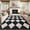 Black, variant on Kitchen Runner Rug Black Washable Rug for Front Door Entryway Hallway Distressed Checkered Mat Low Pile Neutral Area Rugs Non Slip Farmhouse Rugs 2x6