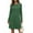 Army Green, variant on Kukoosong Women's Printed Long Sleeve Crew Neck Loose Fit Comfortable Casual Party Wedding Summer Spring Mid-Length Dresses