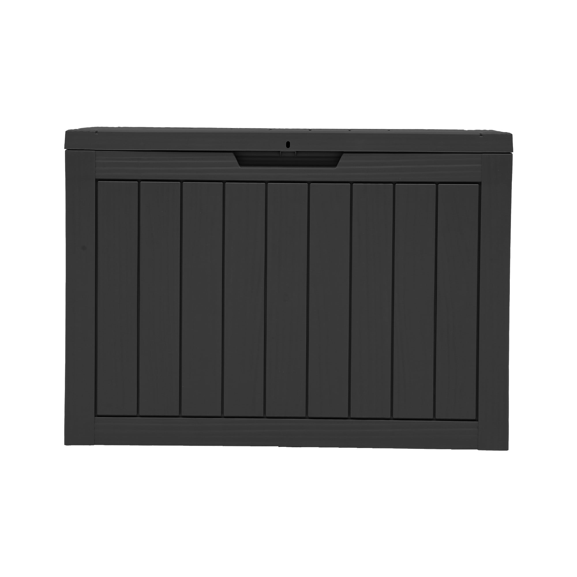 Uforic 45 Gallon Waterproof Resin Outdoor Storage Deck Box, Lockable Organizer for Patio Pool Garden, Black