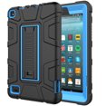 thumbnail image 4 of Allytech Shockproof Case for Amazon 7 Inch Tablet Fire 7 2019 9th Generation, Heavy Duty Protective Kickstand Rubber Kids Children Proof Cases Covers for All-New Amazon Kindle Fire 7, Black/Blue, 4 of 6