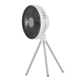 thumbnail image 1 of Mini ventilador de escritorio con trípode y luz nocturna para acampar al aire libre, 3 velocidades para el hogar blanco, 1 of 8