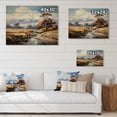 thumbnail image 4 of Designart "Mount Kilimanjaro in Tanzania in Orange Beige" Landscapes Print on Natural Pine Wood, 4 of 5