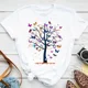 thumbnail image 3 of Camiseta con estampado de pétalos de mariposa para mujer, blusa de manga corta y cuello redondo, camisetas gráficas bonitas, Tops femeninos Clothin, nueva moda, 3 of 5