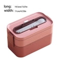 thumbnail image 3 of Billuyoard Fiambrera de doble capa para alimentos frescos, contenedor de almacenamiento Bento ABS, cajas de horno microondas de silicona para trabajo Cocina y Comedor Rojo Billuyoard HA067352-03, 3 of 6