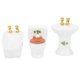 thumbnail image 1 of Juego de baño en miniatura para casa de muñecas, simulación de bañera de cerámica, lavabo, kit de lavabo, trébol de cuatro hojas, 1/24, 1 of 5
