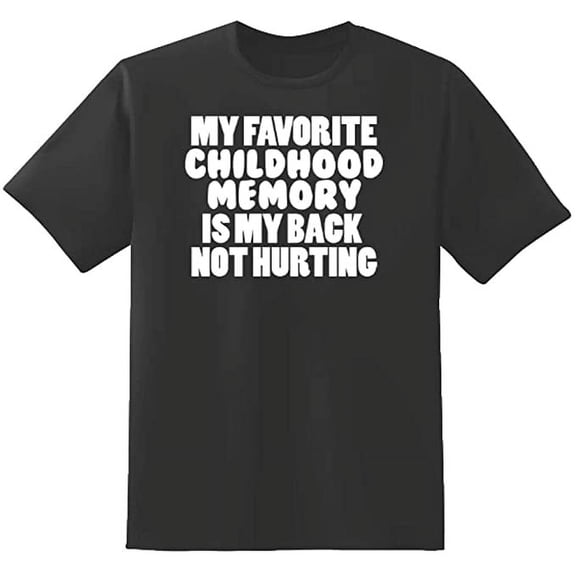 RedBarn Unisex Black Half Sleeves Cotton My Favorite Childhood Graphic T Shirt