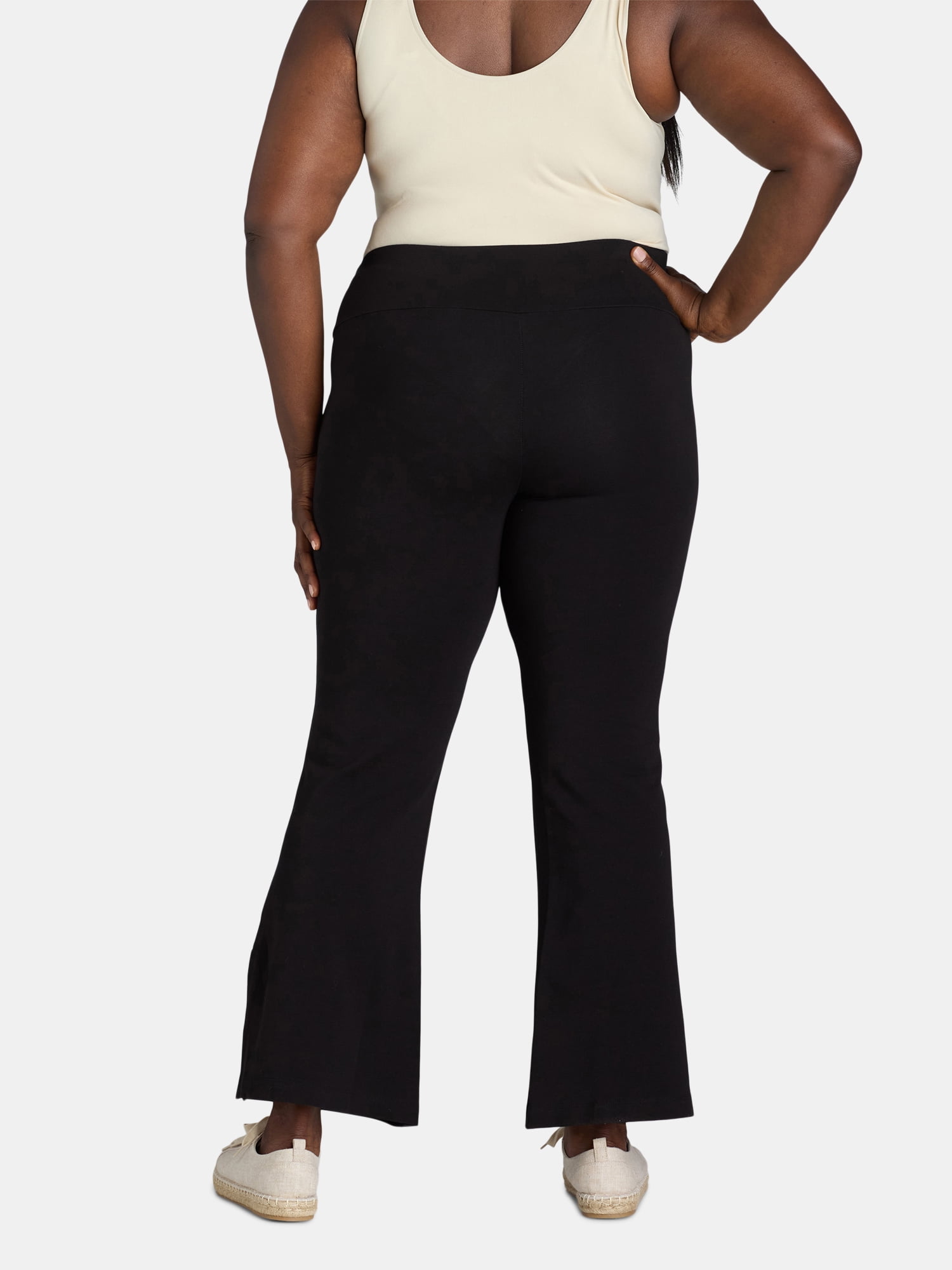 Terra & Sky Women's Plus Size Flare Legging 2-Pack