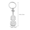 thumbnail image 2 of IBASETOY 4pcs Music Key Chain Violin Keychain Silver Zinc Alloy Sophisticated Decorative Item for Violin Players, 2 of 7