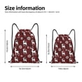 thumbnail image 2 of Daiia Plaid Reindeer Snowflakes Pattern Drawstring Backpack, Gym Bag, Lightweight Backpack, Water-Resistant Bag Travel Sports Backpack, Fitness Bag, Yoga Bag-Small, 2 of 6