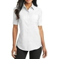 thumbnail image 1 of Mafoose Women's Short Sleeve SuperPro Oxford Shirt White 3X-Large, 1 of 5
