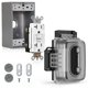 thumbnail image 1 of Enchufe GFCI para exteriores, ELEGRP, 1 banda, 20 A, con kit de caja y tapa para usar, 1 of 7
