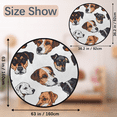 thumbnail image 2 of CURLYOOT Round Rug 3ft Dogs Cartoon Area Rug, Washable Circle Mat Non Slip Floor Carpet Mat, Soft Indoor Rugs for Entryway Living Room Dining Room Bedroom, 2 of 7