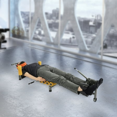 ToppiJoy PU Traction Table Cervical Lumber Spine Back Stretcher Traction Bed for 150.5cm-186cm
