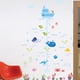 thumbnail image 5 of Dibujos animados de animales marinos PVC autoadhesivo etiqueta de la pared dormitorio balcón papel pintado DIY calcomanías de habitación de guardería Eigraketly JJ19439-02, 5 of 6
