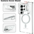 thumbnail image 2 of Dteck Samsung Galaxy S24 Ultra Clear Case with Camera Cover Stand,Military Grade Protection Compatible with MagSafe Slim Shockproof Magnetic Case Cover for Samsung Galaxy S24 Ultra ,White, 2 of 6