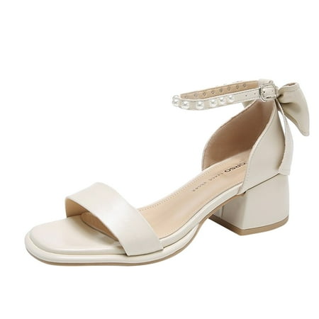 

Pimfylm Heeled Sandals For Women Women s Strap Sandals Flat Sandal Fisherman Strappy Sandals Gladiator Flat Sandal Roman Sandals Ankle Strap Sandals Beige 6.5