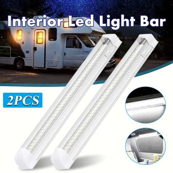 2 Packs Interior Led Light Bar 108 Leds Integrated Led Tube Light Bulbs 6000K