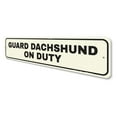 thumbnail image 4 of Guard Pet On Duty Novelty Sign, Metal Wall Decor - 4x18 inches, 4 of 4
