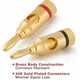 thumbnail image 3 of 12pcs banana plugs, premium 24K gold plated connector for HiFi speakers, speaker cable, home theater, speaker cable, 3 of 5