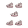 thumbnail image 3 of Decodeary Wide Application Rhinestone Belt Western Belt For Parties Bars And Concerts Modify Waist Line Pink 115cm 5Set, 3 of 6