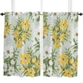 thumbnail image 5 of Tropical Plants Flowers Small Curtain Rod Pocket Short Curtains Half Drapes Partition Cabinet Door Window Curtains Home Decor, 5 of 6