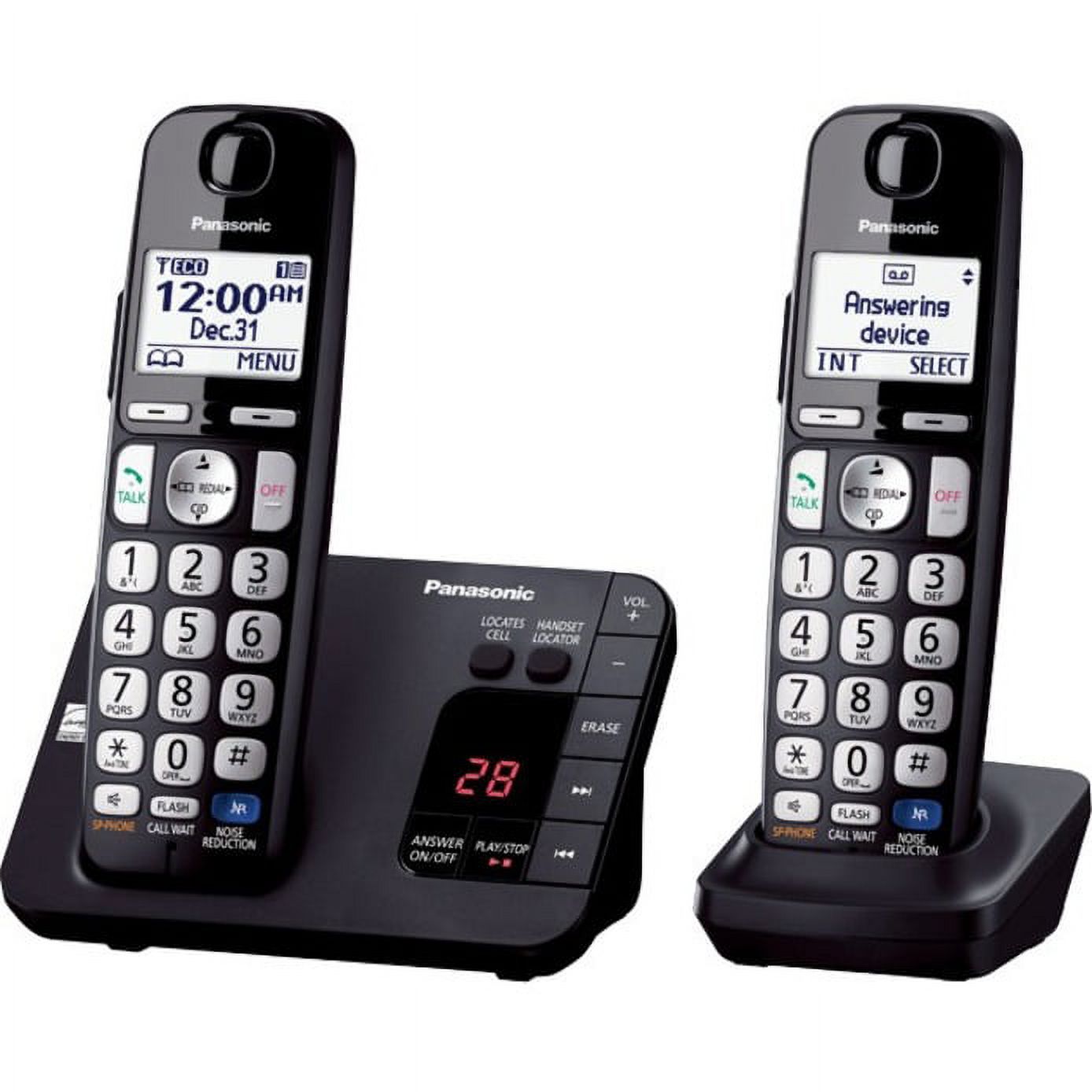 Panasonic KX-TGE232B Cordless Phone, 2 Handsets - image 2 of 3