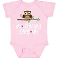 thumbnail image 3 of Inktastic My Grandma Loves Me Girls Girls Baby Bodysuit, 3 of 5