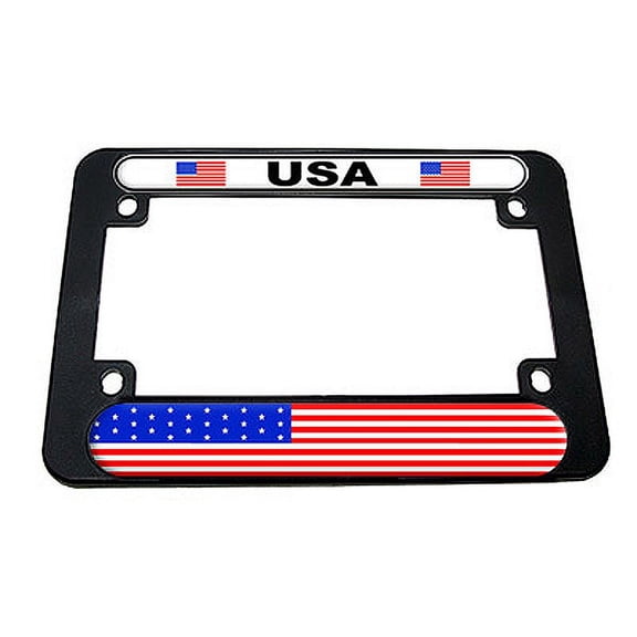 USA Flag - United States Motorcycle License Plate Frame