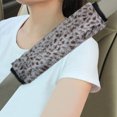 thumbnail image 4 of Leopard print padded plush car seat belt shoulder protector cover, 4 of 5